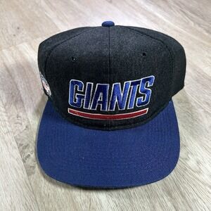 VTG Sports Specialties New York Giants Hat Snapback NFL Black Script Wool Cap